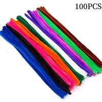 2025 chenille tige enfants cure-pipe bricolage fleur artisanat 100 pièces couleur mélangée jouet éducatif ensemble fil flou créatif pâte jouets