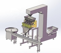 Équipement de lavage, scellage et capsulage entièrement automatique multi-têtes pour bouteilles de café, machine de comptage et de remplissage granulaire pour bonbons et céréales