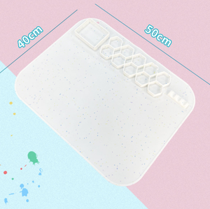 Tapis de peinture en silicone couleur macaron pour enfants, plateau de <span class=keywords><strong>palette</strong></span> artistique esthétique pour la maison et l'école - Product Image 6