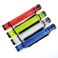 Tube de rangement transparent en plastique pour peinture 7,5*93cm – Collection de papier à dessin et de cartes postales pour étudiants en art et artistes peintres
