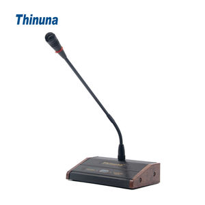 Micro de bureau GM-02 Thinuna Microphone professionnel à col de cygne avec invite d'<span class=keywords><strong>intro</strong></span>/d'<span class=keywords><strong>outro</strong></span> à 4 tons et double alimentation à lumière halo rouge - Product Image 3