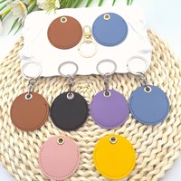 Porte-clés NFC en cuir en gros, support personnalisé en caoutchouc pour clé de voiture avec étui pour carte d'accès par induction et porte-clés