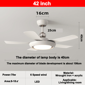 Nouveau <span class=keywords><strong>Ventilateur</strong></span> de <span class=keywords><strong>Plafond</strong></span> Moderne et Élégant de 42 Pouces avec Lumières, Télécommande et Pales, Idéal pour Chambre à Coucher, Modèle 2026 - Product Image 2