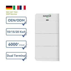 Sunwave51.2Vオフグリッド5Kwh10Kwh20Kwhスタッカブルバッテリー51.2 v 48v 5kWh 10kWhスタッカブルlifepo4バッテリー