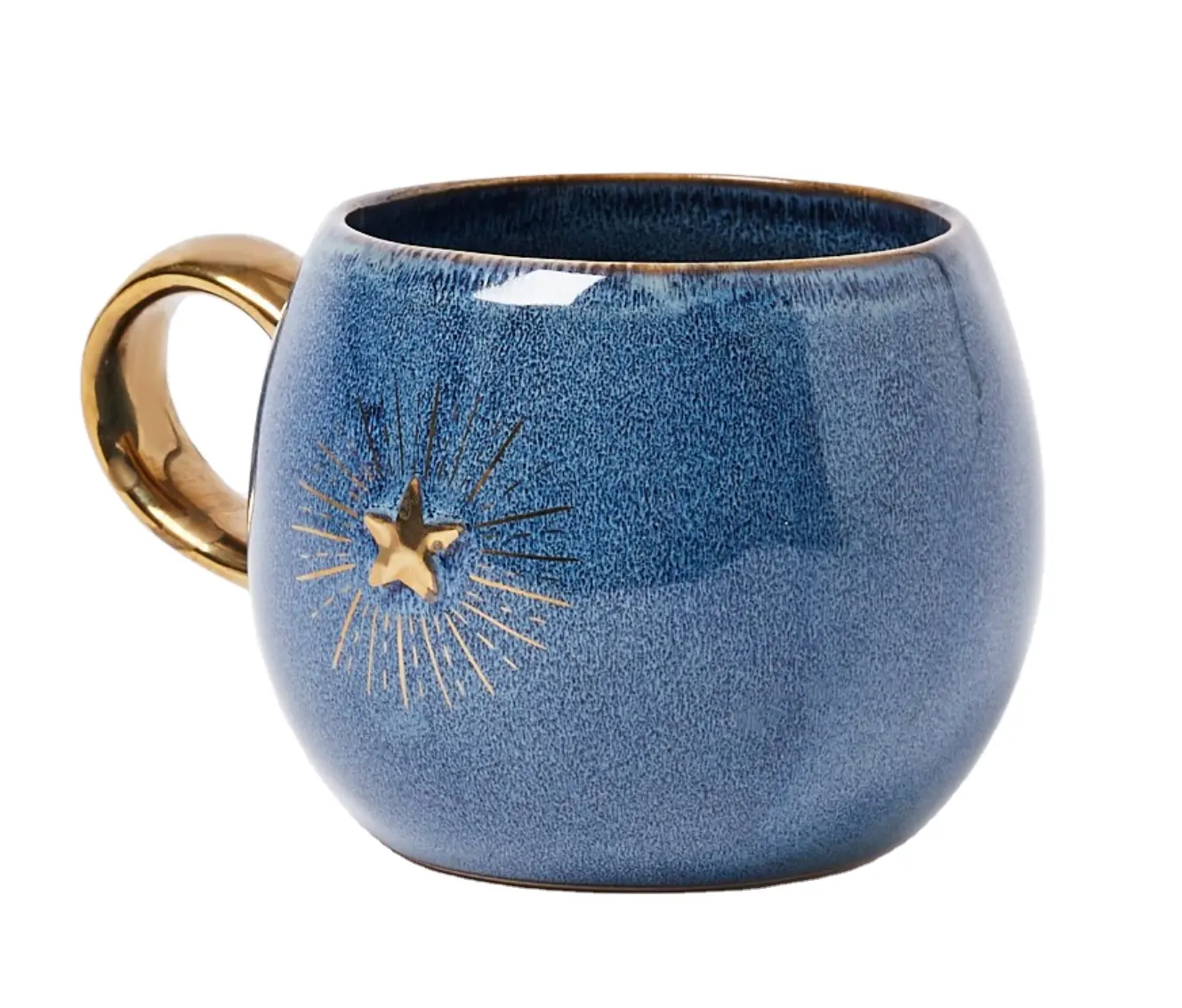 Ide hadiah terbaru pola Cameo bintang bulan lebah keramik cangkir air perubahan keramik cangkir kopi peralatan dapur piring makan malam c