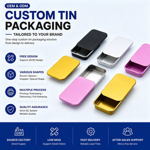 Contenedor de hojalata de metal rectangular deslizante personalizable <span class=keywords><strong>Mini</strong></span> tarro de <span class=keywords><strong>lata</strong></span> de menta para embalaje de alimentos de dulces - Product Image 1