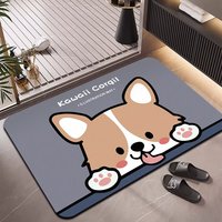 Tapis de douche en diatomite HM 2,5 mm, séchage rapide, absorbant, antidérapant, doux, pour salle de bain, taille personnalisée, logo