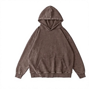เสื้อฮู้ดโอเวอร์ไซส์สีชมพูแบบกำหนดเองได้ ผ้าฝ้ายฟลีซ ยูนิเซ็กซ์ สีพื้นลำลอง มีกระเป๋าจิงโจ้ เหมาะสำหรับใส่ในฤดูหนาว ลายพิมพ์ 3 มิติ - Product Image 4