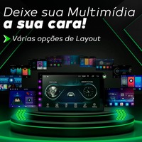 Central Multimedia Android 13 2GB Con 32GB 9 Pol 2 Din Espelhamento USB Bluetooth GPS Integrado Carplay Android Auto