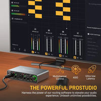 MAONO PS22 Interfaz de Audio programable Grabación Microfono Software de enrutamiento Monitor Auriculares para Podcasting Grabación Entrevista