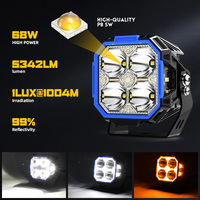 Projecteurs de travail LED automatiques 60W, faisceau de conduite de 3 pouces, projecteur latéral pour camion tout-terrain, moto, 4x4 - Éclairage extérieur