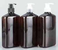 Bouteille en plastique de shampooing de revitalisant pour cheveux vide de haute qualité 500ml bouteilles en plastique PET cosmétiques rondes avec logo personnalisé