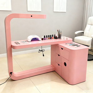 Modern Minimalist Eco-Friendly Durable Nail Art Salon Furniture Manicure Table Chair Set Wood Multi Storage for Living Room Use - Product Image 1