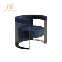Canapé rond individuel de luxe en velours noir, chaise de loisirs moderne, mobilier design pour salon – Offre spéciale