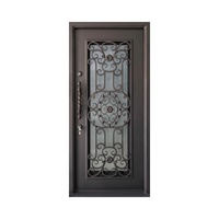 Porte double finition patine antique pour salon ou couloir Matériau en acier