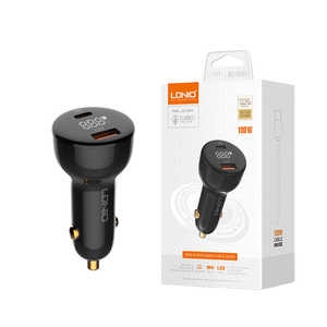LDNIO C101 100W de alta potencia 3 en 1 coche de carga rápida portátil teléfono móvil Qc3.0 Dual Pd2.0 tipo C <span class=keywords><strong>2</strong></span> puertos cargador de coche - Product Image 1