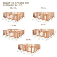 Lit de sol Montessori moderne en bois pour tout-petits, modèle 1400x700mm pour chambre et salon, service OEM/ODM