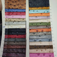 Kulit Imitasi Burung Unta Berkualitas Baik, Kulit PVC Vinyl Burung Unta untuk Tas, Sepatu Bot, dan Dompet, Kain Custom
