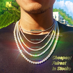 CRAZY FLASHY Factory Stocks en vrac Moissanite Tennis Collier <span class=keywords><strong>Bracelet</strong></span> MOINS CHER DANS L'<span class=keywords><strong>HISTOIRE</strong></span> Hip Hop Bijoux Tennis Chaîne - Product Image 2