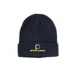 Low MOQ Promotional Custom Winter/Spring Anti-shrink Breathable Knitted Beanie <b>Hat</b> with Embroidery Designer Logo - Product Image 1