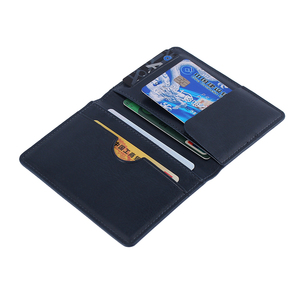 Porte-cartes de crédit en cuir pliable portable, multi-compartiments, pour le travail et les voyages - Product Image 6