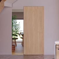Vente en gros de porte moderne coulissante en bois fantôme fantôme porte coulissante système de porte de grange