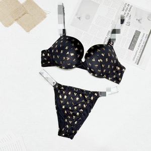 Ensemble Soutien-Gorge et Culotte Femme Sans Coutures de Haute Qualité, Lingerie Sexy avec Nouveau Motif Grandes Lettres Tendance - Product Image 4