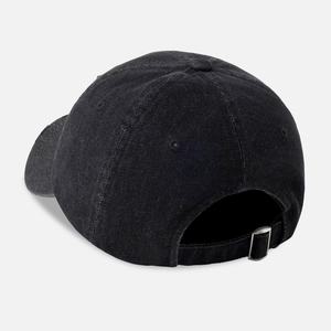 Gorra de Béisbol de 6 Paneles, Estilo Dad Hat, de Mezclilla Negra Desgastada, Lavada, de Alta Calidad, Personalizada al por Mayor - Product Image 3