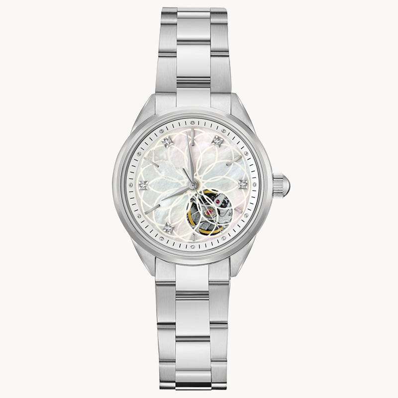 Silver automatic watch