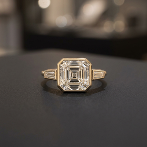 Anillo de Compromiso de Plata de Ley 925 Chapado en Oro con Diamante Cultivado en Laboratorio de 0.5ct 1ct 2ct con Certificado IGI - Product Image 1