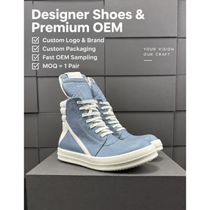 Chaussures montantes sportives à lacets pour hommes Designer OwenS en cuir véritable, plateforme plate, respirantes, antidérapantes, tendance urbaine - Product Image 1