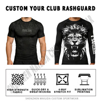 Dropshipping Vente en gros OEM Mma Rash Guard Rashguard Logo personnalisé Couche de base pour hommes Vêtements de compression Rashguard Bjj