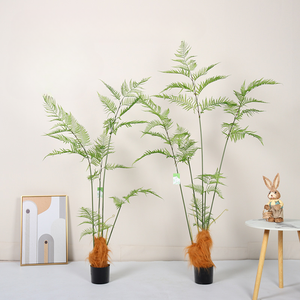 Vàng Khỉ Đầu Nhân Tạo Dương xỉ Lớn Mềm Cao Su Màu Xanh Lá Cây Nồi Nhựa Trang Trí Nội Thất Sàn Cảnh Quan Với Cây Nhân Tạo - Product Image 1