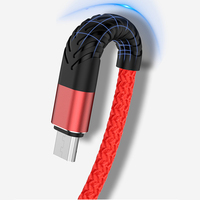 Uslion — câble Micro USB 3A pour recharge rapide et transfert de données, cordon de chargeur en Nylon, pour tablette et téléphone Samsung, Xiaomi, LG, Android, 1m, 2m, 3m
