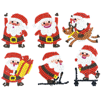 Collection de Noël Kits de peinture au diamant 5D DIY Décoration au diamant imprimée créative Arts et artisanat Cadeau pour la décoration de la maison