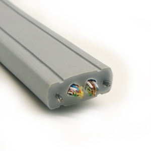 Гибкий растягивающийся 2 пары UTP CAT5e + стальной провод плоский Подъемный Кран кабель - Product Image 5