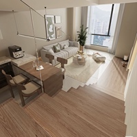 Escaliers d'intérieur modernes de luxe Escaliers flottants en bois massif pour villas et lofts Acier et verre au meilleur prix