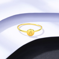Bague Initiale Cœur Délicate pour Femmes, Anneaux Personnalisés en Acier Inoxydable, Lettres en Or 18 carats pour Filles, Cadeaux de Bijoux