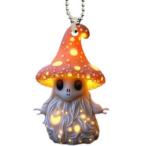 Nuevo Adorno Colgante Creativo de Halloween, Decoración Única de Hongo Espiritual para Espejo Retrovisor de Coche, Fantasma de Dibujos Animados - Product Image 1