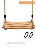 Chaise suspendue balançoire pour bébé en bois avec corde, pour extérieur et jardin, avec support de rangement pour outils