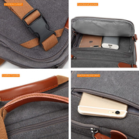 Mallette pour ordinateur portable en polyester imperméable unisexe Dacron nouvelle fermeture éclair sac à dos souple pour documents sac d'affaires pour hommes