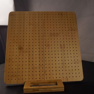 Tabla de tejer de madera de bambú, herramienta perforada cuadrada de 30x30cm para manualidades con hilo, para decoración del hogar - Product Image 2