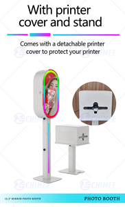 Cabina <span class=keywords><strong>de</strong></span> Fotos para Pequeños Eventos: <span class=keywords><strong>Estación</strong></span> <span class=keywords><strong>de</strong></span> Selfies con Pantalla Táctil, Marco LED y Cámara DSLR para Diversión Personalizada - Product Image 6