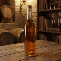 Bouteille d'emballage en verre mat de luxe pour huile d'olive, vin, liqueur, jus et boissons, 500ml, 700ml, 750ml, en verre blanc cristallin