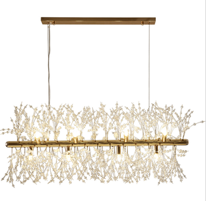 Lustres suspendus, luminaires de plafond vintage, luxe <span class=keywords><strong>moderne</strong></span>, or, <span class=keywords><strong>restaurant</strong></span>, maison, hôtel, cuisine, <span class=keywords><strong>décoration</strong></span> en cristal - Product Image 3