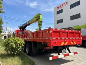 Dongfeng6 * 4 משאית רכוב מנוף מחיר טוב 6ton 8ton ישר המנוף עם מנוף - Product Image 4