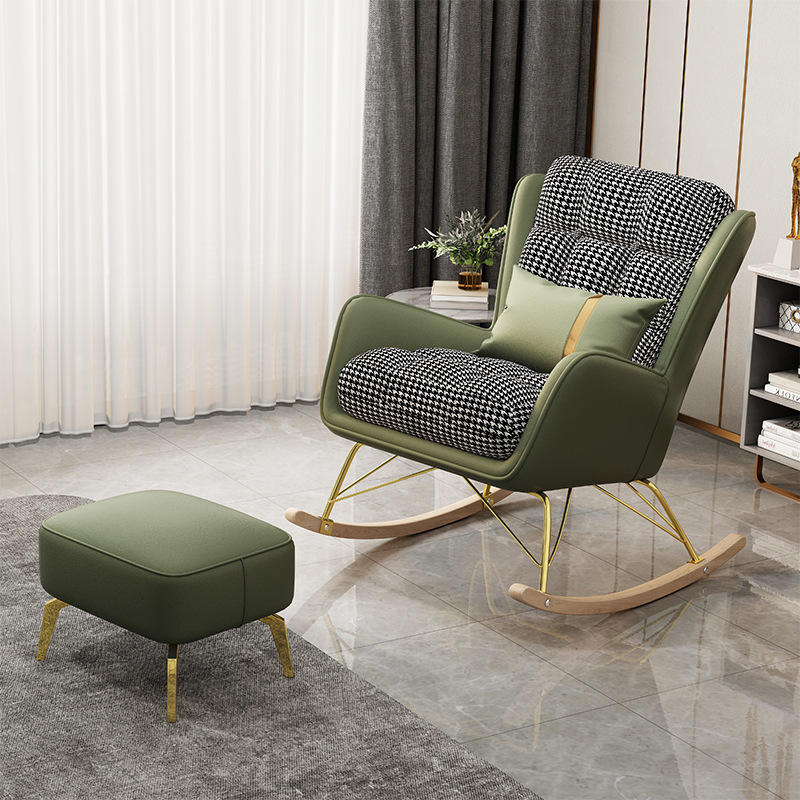 Leisure Leather Rocking Chair - Perfect for Modern Homes