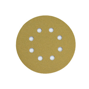 Disco de lija flocado Jingwu de 5 pulgadas y 8 agujeros con adhesivo para pulir y lijar madera, metal y automóviles - Product Image 2
