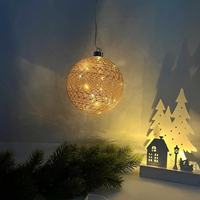 Lampe LED suspendue en forme de boule de coton, luminaire de jardin, alimenté par batterie