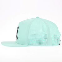 Gorra de Golf Premium Personalizada, Estilo Country Club, 5 Paneles, Visera Plana, Bordado 3D, Tela Elástica, Logotipo Personalizado, Fabricante